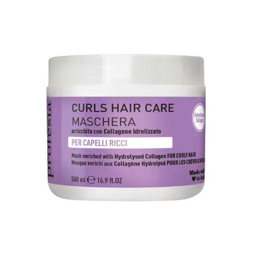 Maschera Capelli Ricci Curls Hair Care 500ml - Collagene Idrolizzato Anti-Crespo | Profesia