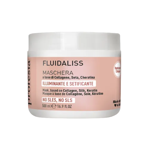 Maschera Fluidaliss 500ml - Capelli Colorati e Trattati Collagene Seta Cheratina | Profesia